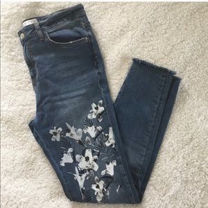 Zara Raw Hem High Waisted Skinny Jeans.